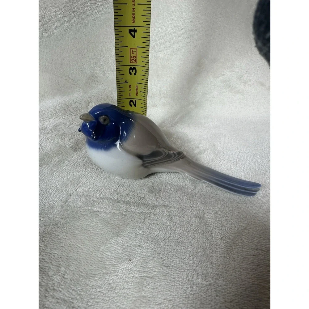 Vintage Bing & Grondahl B&G Titmouse Bird Optimist #1633 Porcelain Figurine Blue